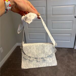 Red Dress Boutique White Lace Mini Bag